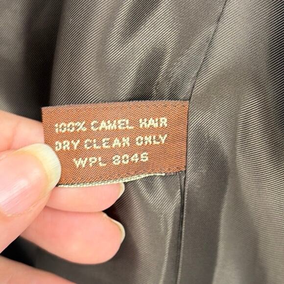 Tasso Elba Camelhair Men Blazer Sz 44L Chocolate Quiet Luxury Old Money Heritage - Picture 13 of 14